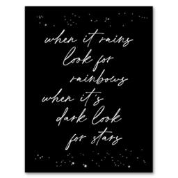 Artery8 When It's Dark Look For Stars Modern Motivational Framed Art Print in Black - Size: A4 - thumbnail 1