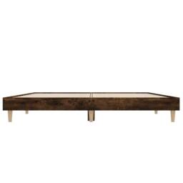 Berkfield Home Durable Bed Frame Smoked Oak 120x190 cm Small Double Engineered Wood in Brown - thumbnail 6