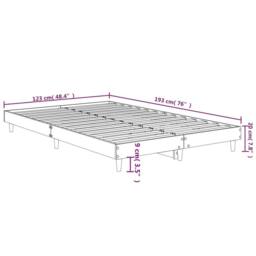 Berkfield Home Durable Bed Frame Smoked Oak 120x190 cm Small Double Engineered Wood in Brown - thumbnail 9