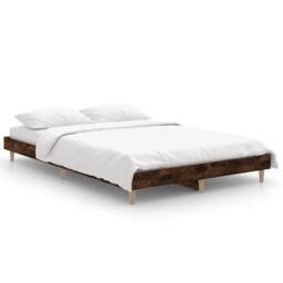 Berkfield Home Durable Bed Frame Smoked Oak 120x190 cm Small Double Engineered Wood in Brown - thumbnail 3