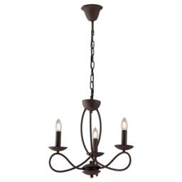 Netlighting GINEVRA 3 Light Chandeliers Corten 48x43cm in Brown - Size: 48x43 cm