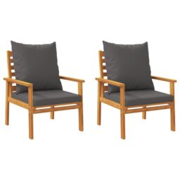 Berkfield Home 5 Piece Garden Lounge Set with Cushions Solid Wood Acacia in Brown - thumbnail 4