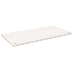 Berkfield Home Desk Top White 110x55x2.5 cm Solid Wood Pine - thumbnail 2