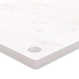 Berkfield Home Desk Top White 110x55x2.5 cm Solid Wood Pine - thumbnail 5