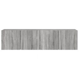 Berkfield Home TV Cabinets Wall-mounted 2 pcs Grey Sonoma 80x30x41 cm - Size: 80 x 30 x 41 cm - thumbnail 7