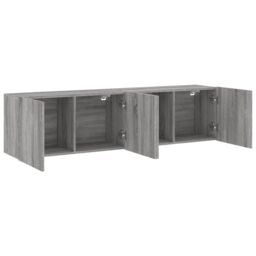 Berkfield Home TV Cabinets Wall-mounted 2 pcs Grey Sonoma 80x30x41 cm - Size: 80 x 30 x 41 cm - thumbnail 6