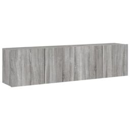 Berkfield Home TV Cabinets Wall-mounted 2 pcs Grey Sonoma 80x30x41 cm - Size: 80 x 30 x 41 cm - thumbnail 2