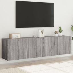 Berkfield Home TV Cabinets Wall-mounted 2 pcs Grey Sonoma 80x30x41 cm - Size: 80 x 30 x 41 cm - thumbnail 1