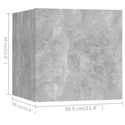 Berkfield Home 4 Piece TV Cabinet Set Concrete Grey Engineered Wood - thumbnail 6