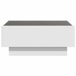 Berkfield Home Coffee Table with LED White 70x50x30 cm Engineered Wood - Size: 70 x 50 x 30 cm - thumbnail 6