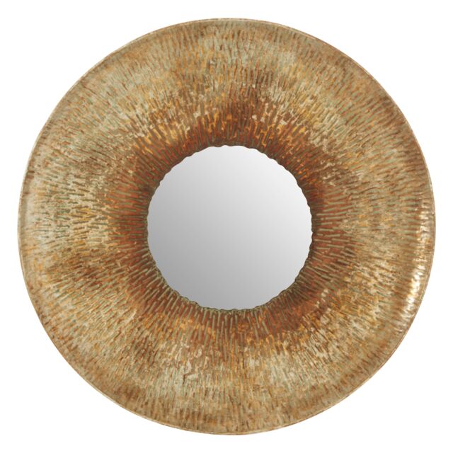 Orsina Faiza Large Textured Wall Mirror in Gold - image 1