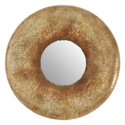 Orsina Faiza Large Textured Wall Mirror in Gold - thumbnail 1