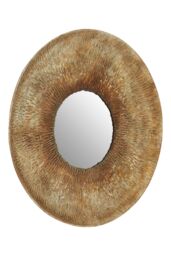 Orsina Faiza Large Textured Wall Mirror in Gold - thumbnail 2
