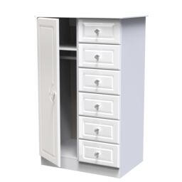 Ready Assembled 2 U Stratford 1 Door 5 Drawer Childrens Wardrobe (Ready Assembled) in White - thumbnail 5