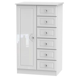 Ready Assembled 2 U Stratford 1 Door 5 Drawer Childrens Wardrobe (Ready Assembled) in White - thumbnail 7