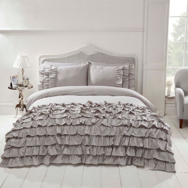 Rapport Home Flamenco Polycotton Duvet Cover Set With Pillowcase in Grey - Size: Single - image 1