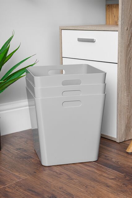 Wham Plastic Studio Basket 15.01 Cube in Grey - image 1