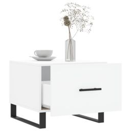 Berkfield Home Coffee Tables 2 pcs White 50x50x40 cm Engineered Wood - Size: 50 x 50 x 40 cm - thumbnail 4