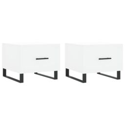 Berkfield Home Coffee Tables 2 pcs White 50x50x40 cm Engineered Wood - Size: 50 x 50 x 40 cm - thumbnail 2