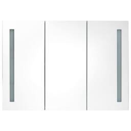 Berkfield Home LED Bathroom Mirror Cabinet 89x14x62 cm Grey - Size: 89 x 14 x 62 cm - thumbnail 5
