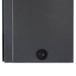 Berkfield Home LED Bathroom Mirror Cabinet 89x14x62 cm Grey - Size: 89 x 14 x 62 cm - thumbnail 6