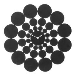 Orsina Black Discs Design Wall Clock