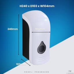 MYLEK ProWashroom 750ml Bathroom Handwash Soap Dispenser in White - Size: 1000mm x 1000mm - thumbnail 7