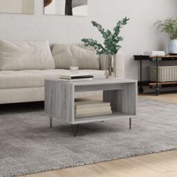 Berkfield Home Coffee Table Grey Sonoma 60x50x40 cm Engineered Wood - Size: 60 x 50 x 40 cm - thumbnail 1