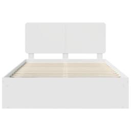Berkfield Home Bed Frame with Headboard White 150 x 200 cm Solid Pine Wood - thumbnail 7