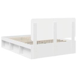 Berkfield Home Bed Frame with Headboard White 150 x 200 cm Solid Pine Wood - thumbnail 9