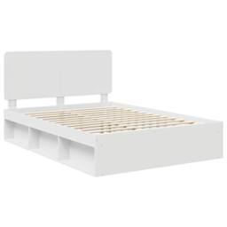 Berkfield Home Bed Frame with Headboard White 150 x 200 cm Solid Pine Wood - thumbnail 4