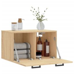 Berkfield Home Wall Cabinet Sonoma Oak 60x36.5x35 cm Engineered Wood in Brown - thumbnail 4