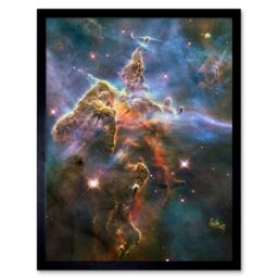 Artery8 Hubble Space Telescope Image Pillar & Jets HH 901/902 Colourful Carina Nebula View The Largest Star Birth Region In The Milky Way Art Print - thumbnail 1
