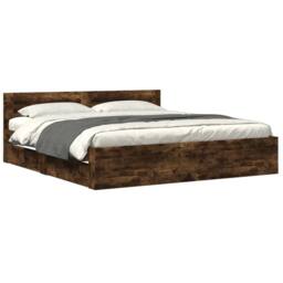 Berkfield Home Durable Bed Frame with Headboard Wax Brown 120x190 cm Small Doubl - Size: Super King - thumbnail 3