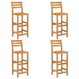 Berkfield Home 5 Piece Outdoor Bar Set Solid Acacia Wood in Brown - thumbnail 4