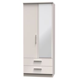 Ready Assembled 2 U Windsor 2 Door 2 Drawer Mirrored Wardrobe (Ready Assembled) in Taupe - thumbnail 3