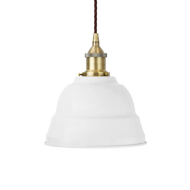 SE Home White Lincoln Pendant Light - Antique Brass - Brown Twisted - image 1