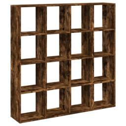 Berkfield Home Classic Book Cabinet Smoked Oak 137.5x29x137.5 cm Engineered Wood in Brown - thumbnail 3