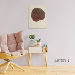 "Artery8 Vintage Botanical Gesnera Exoniensis Leaf Fawcett Canvas Wall Art in Beige - Size: W18"" x H24""" - thumbnail 3