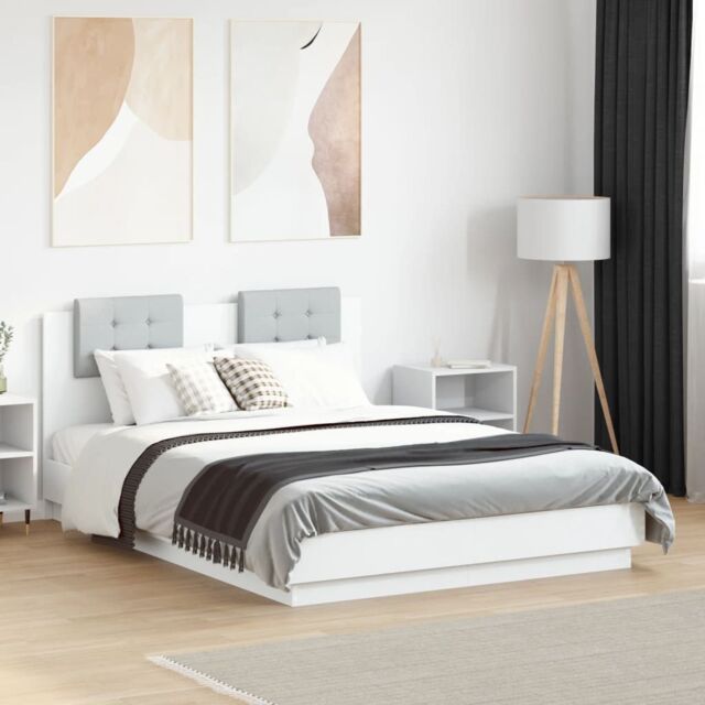 Berkfield Home Bed Frame without Mattress White 120x190 cm Small Double - image 1