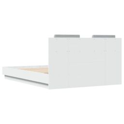 Berkfield Home Bed Frame without Mattress White 120x190 cm Small Double - thumbnail 6