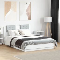Berkfield Home Bed Frame without Mattress White 120x190 cm Small Double - thumbnail 1