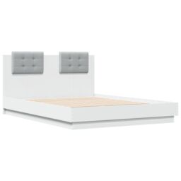 Berkfield Home Bed Frame without Mattress White 120x190 cm Small Double - thumbnail 3