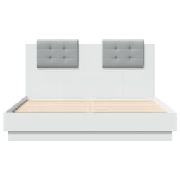 Berkfield Home Bed Frame without Mattress White 120x190 cm Small Double - thumbnail 4