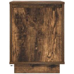 Berkfield Home Bedside Cabinet with LED Lights¬†Smoked Oak 38x34x50 cm in Dark Brown - Size: 38 x 34 x 50 cm - thumbnail 4