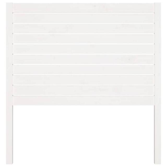 Berkfield Home Beautiful Bed Headboard White 96x4x100 cm Solid Wood Pine - Size: 96 x 4 x 100 cm - image 1