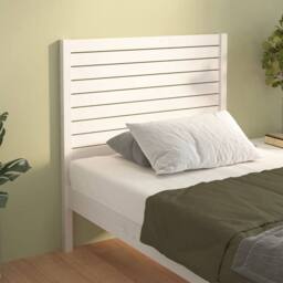 Berkfield Home Beautiful Bed Headboard White 96x4x100 cm Solid Wood Pine - Size: 96 x 4 x 100 cm - thumbnail 4