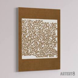 "Artery8 Winter Typography Painting Reijer Stolk Canvas Wall Art Print in Brown - Size: W18"" x H24""" - thumbnail 2