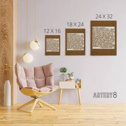 "Artery8 Winter Typography Painting Reijer Stolk Canvas Wall Art Print in Brown - Size: W18"" x H24""" - thumbnail 4