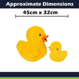 VFM e-Store Duck Wall Decoration Plush Fun Gift Idea 45cm x 32cm Yellow X 1 - Size: 45 cm x 32 cm - thumbnail 2